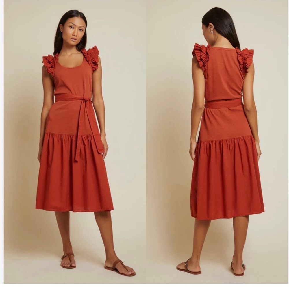 NEW NATION LTD everleigh dress in cayenne
